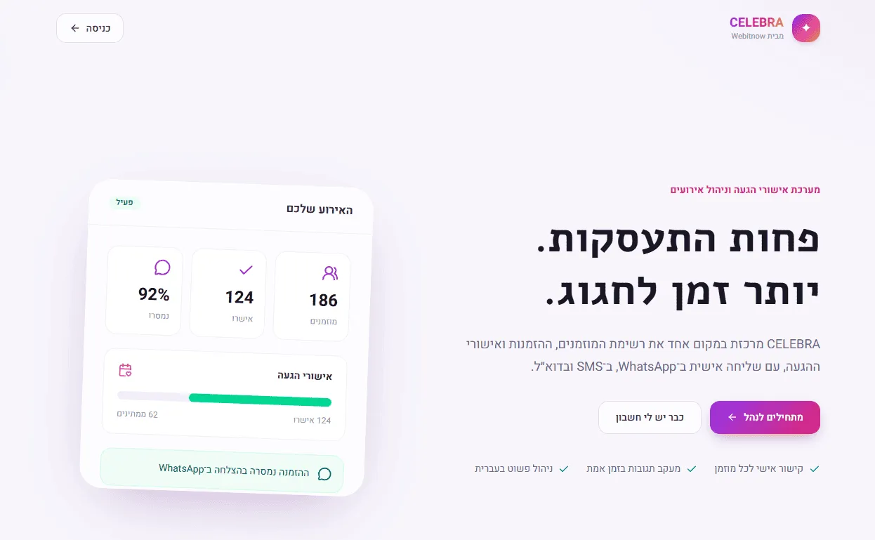 CELEBRA: מערכת